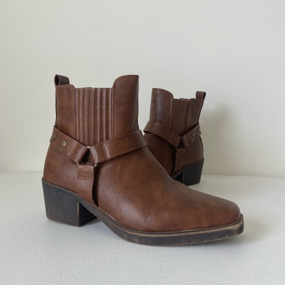 Sonoma‎ women’s whiskey cognac ankle boots — size 8.5 - Picture 1 of 7